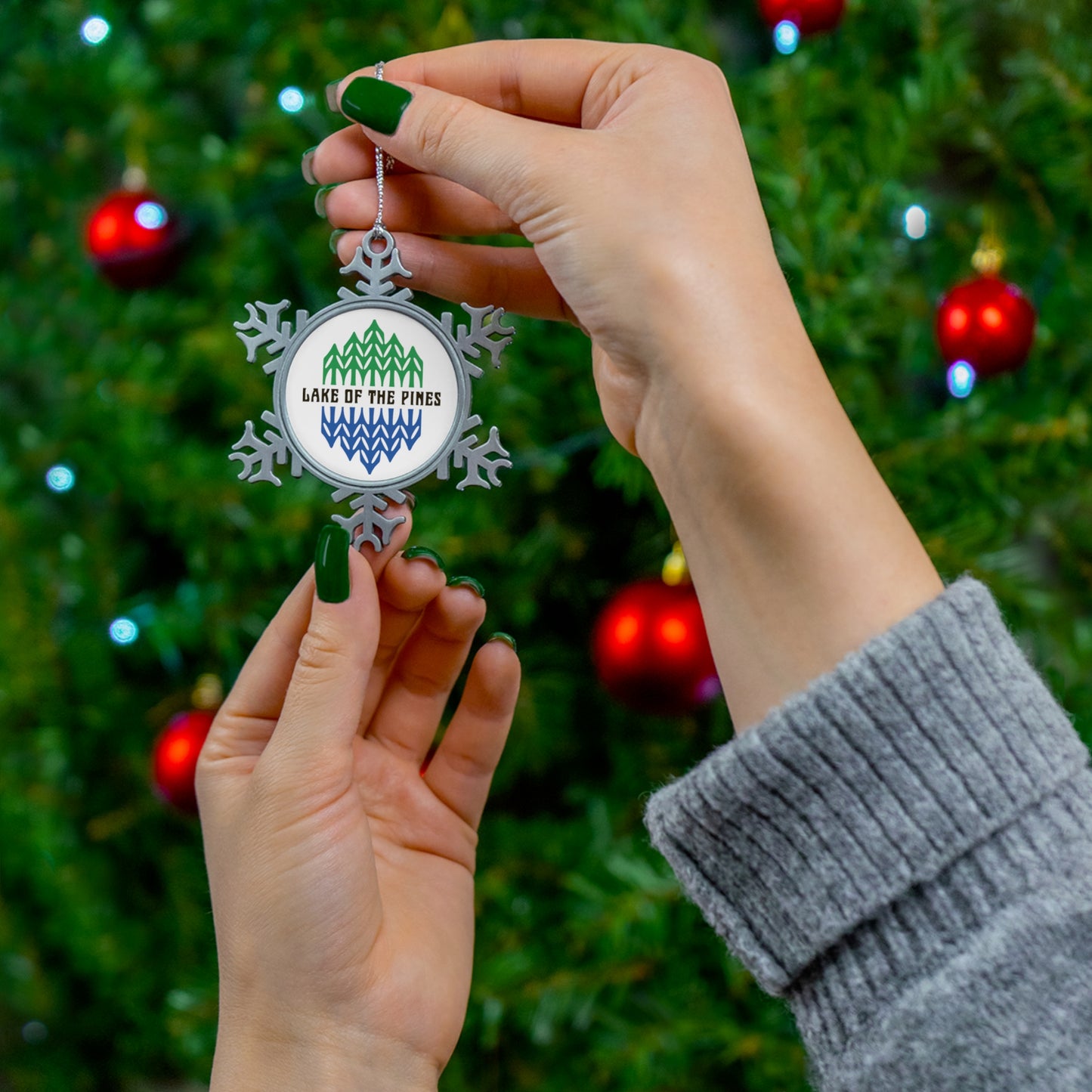 LOP Pewter Snowflake Ornament