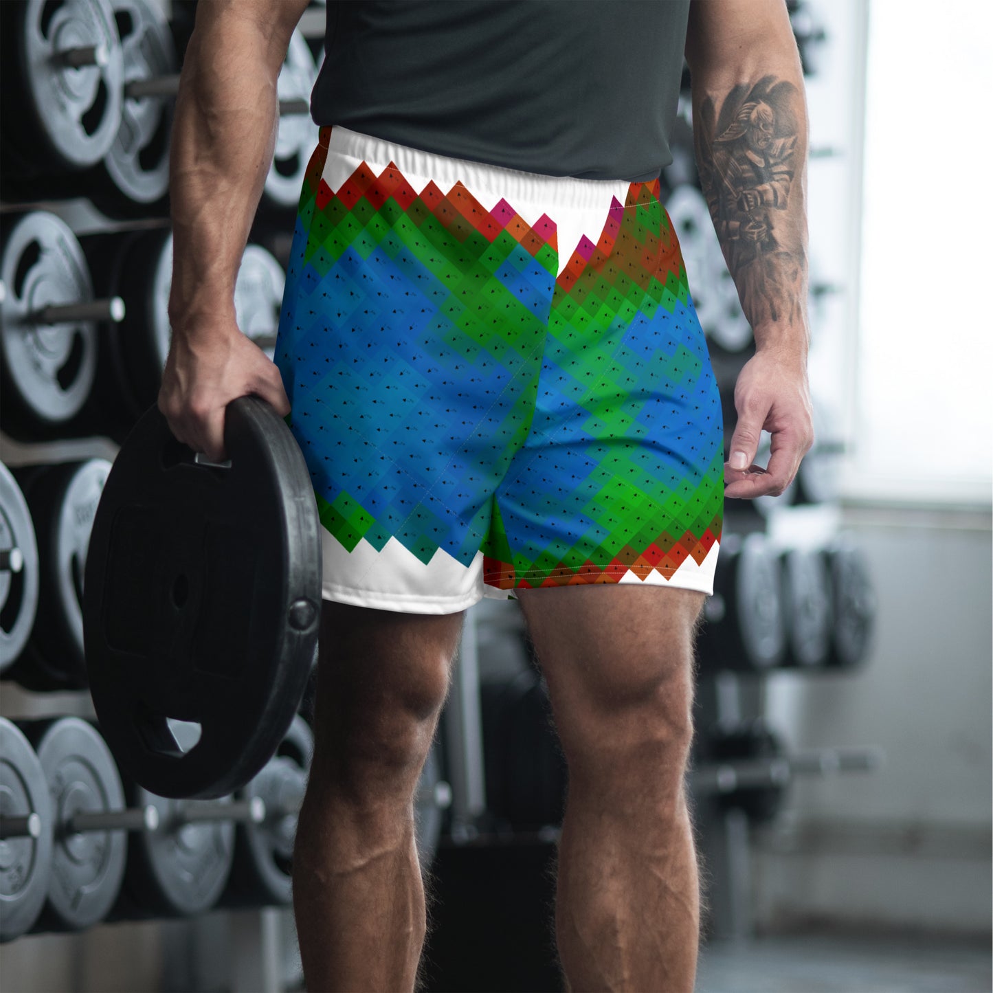 Hole Intelligence Pattern - Hole 7 - Men's Recycled Athletic Shorts