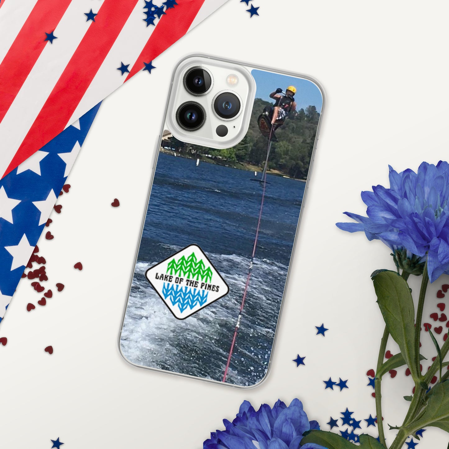 Clear Case for iPhone® - Lake of the Pines - Waterski