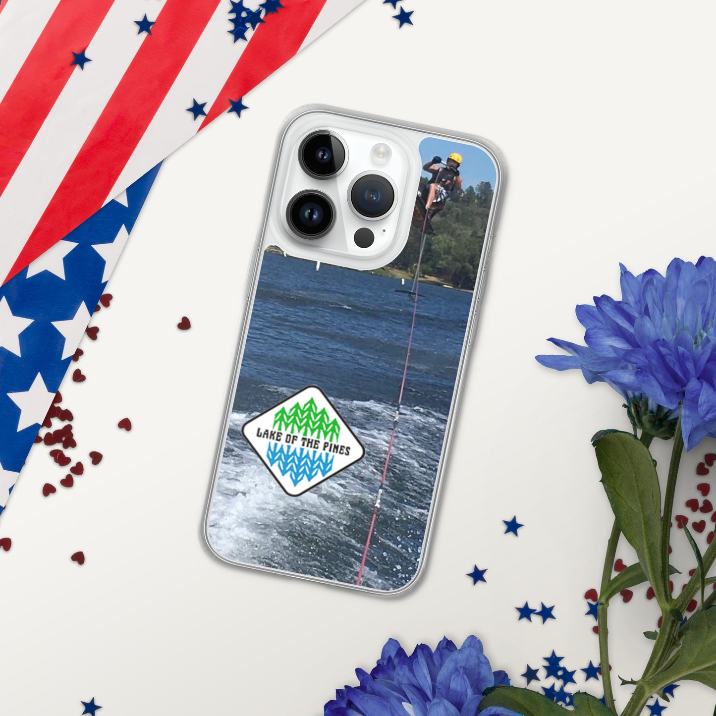 Clear Case for iPhone® - Lake of the Pines - Waterski