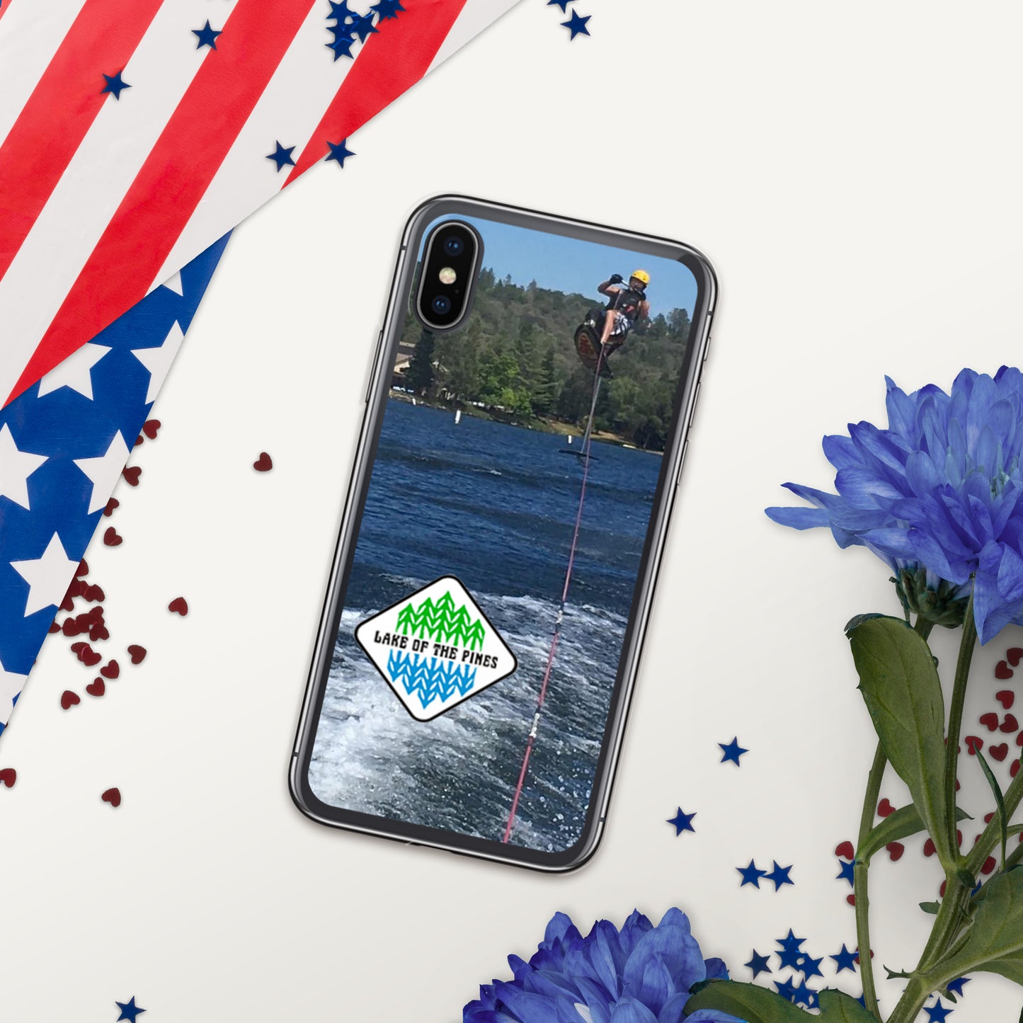 Clear Case for iPhone® - Lake of the Pines - Waterski